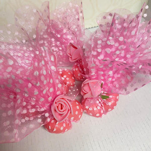 Bonbon dragees wit, blauw, roze