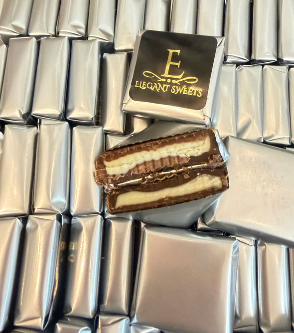 Chocolade gevuld met witte creme (Elegant)